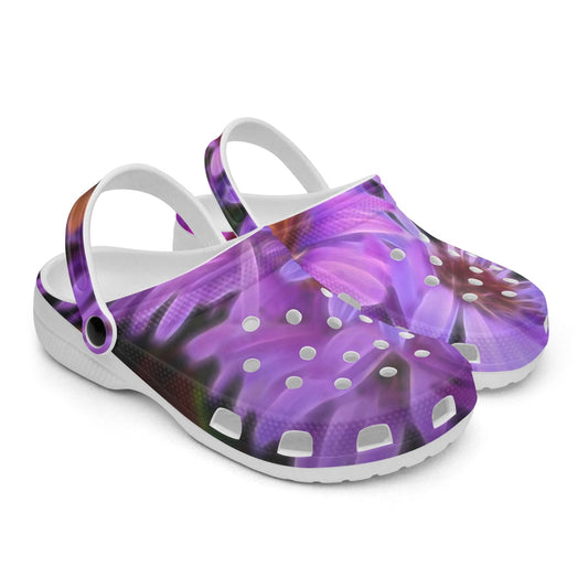 Pink Garden Flowers 413. All Over Printed Clogs
