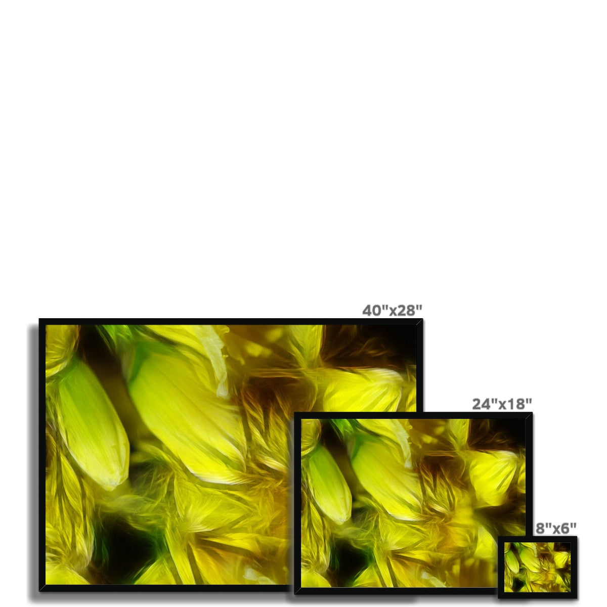 Abstract Yellow Daffodils Framed Print