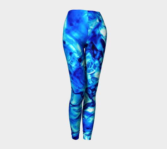 Glistening Blue Water Texture Leggings