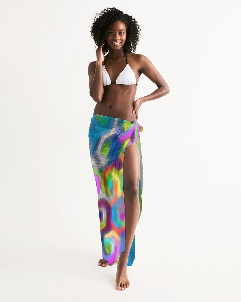 Colorful Hexagons Swim Cover Up