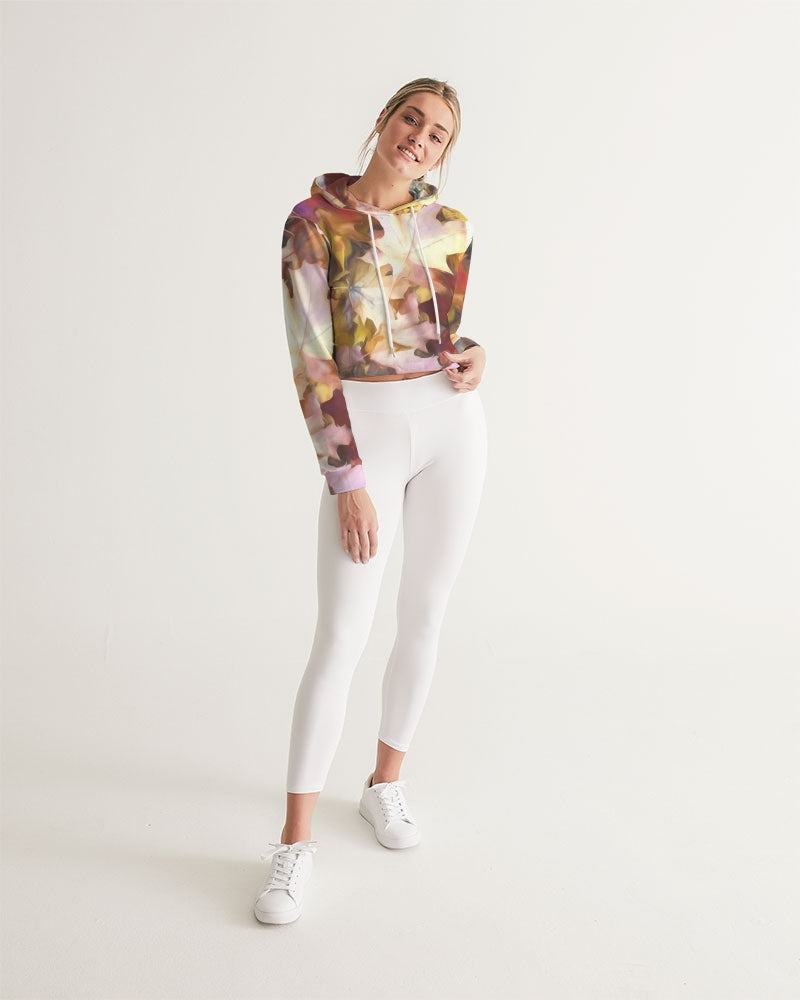 Fall Leaves Bright Women's Cropped Hoodie