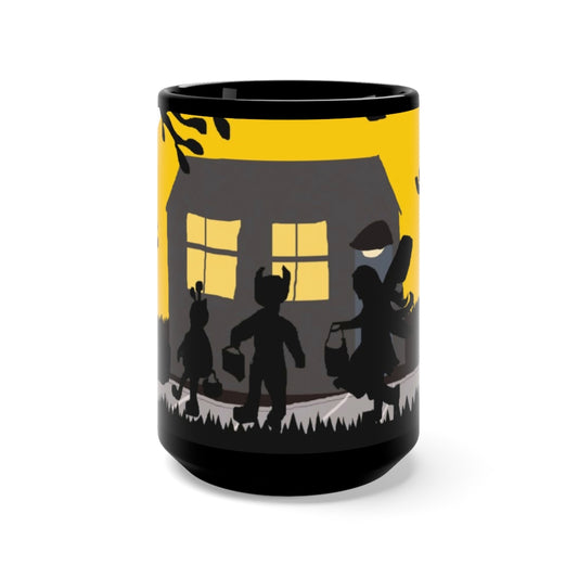 Trick Or Treat Black Mug 15oz