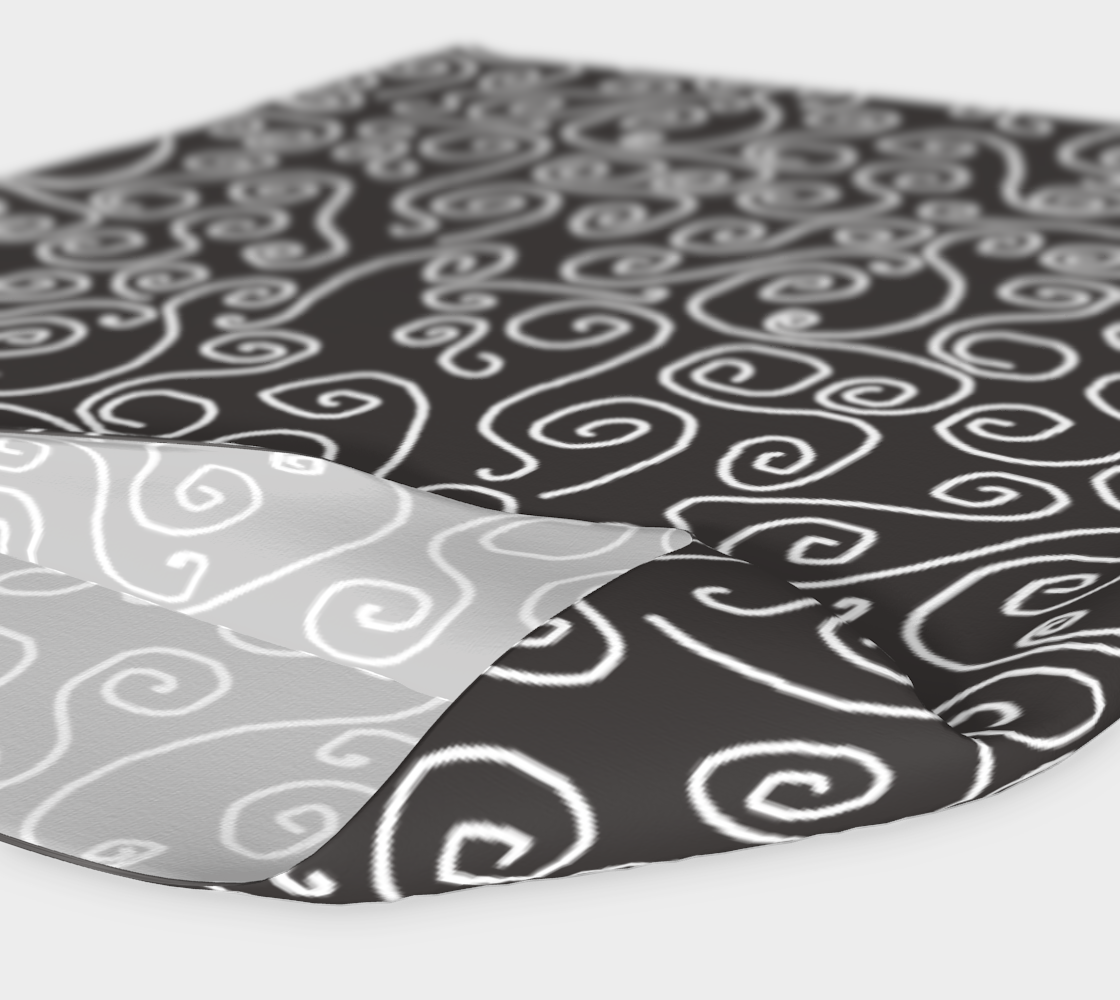 White Swirls On Gray Headband