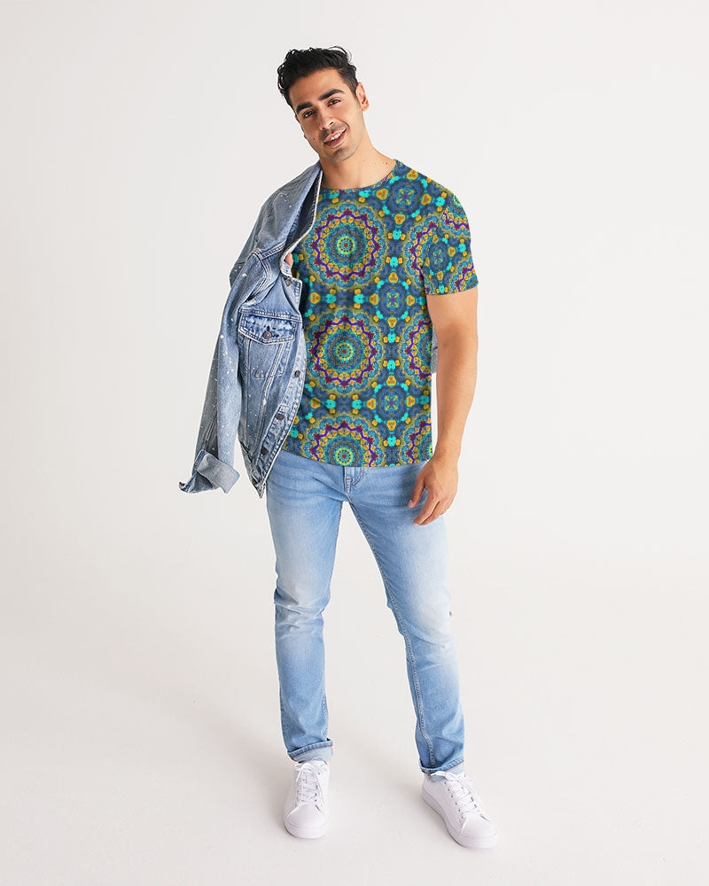 Blue Green Blur Kaleidoscope Men's Tee