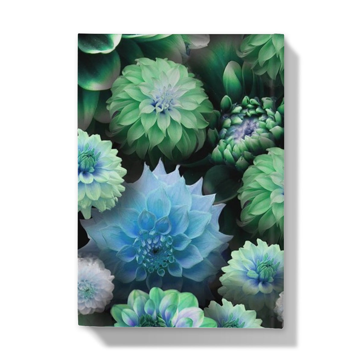 Blue Green Dahlias Hardback Journal