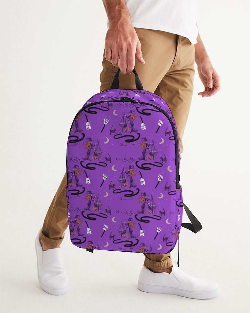 Witch Cat Cauldron Pattern Large Backpack