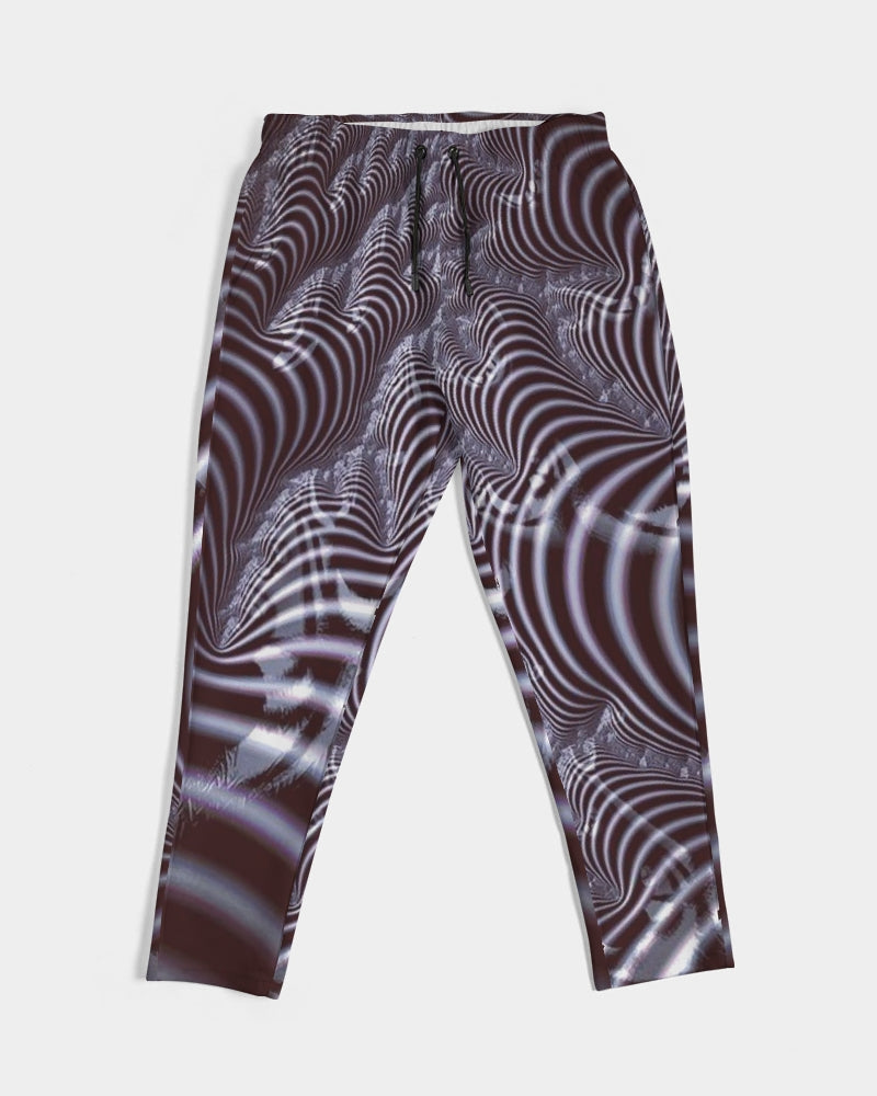 Black and White Spiral Fractal Men's Joggers