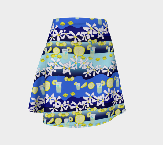 Lemonade Pattern Flare Skirt