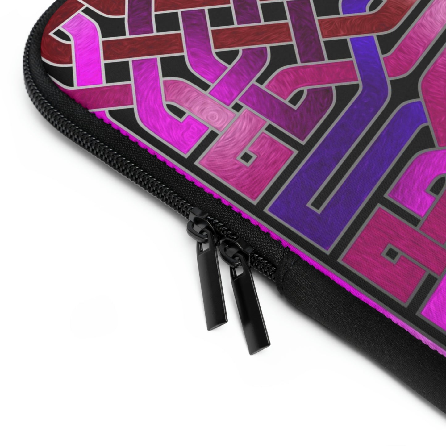 Pink Celtic Knot Square Laptop Sleeve