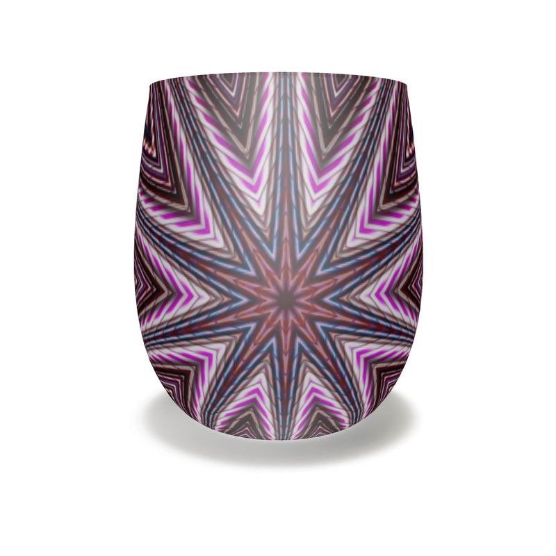 Candy Cane Kaleidoscope Water Glass
