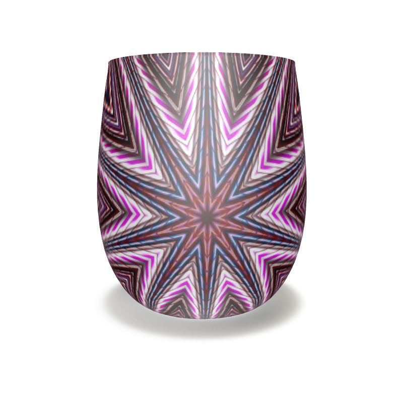 Candy Cane Kaleidoscope Water Glass