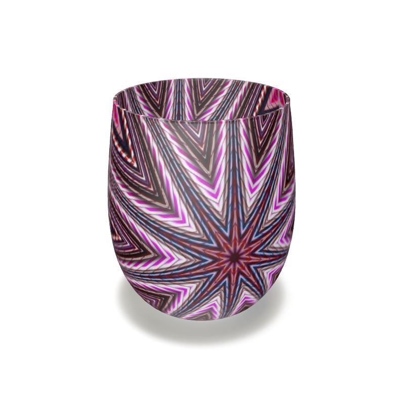 Candy Cane Kaleidoscope Water Glass