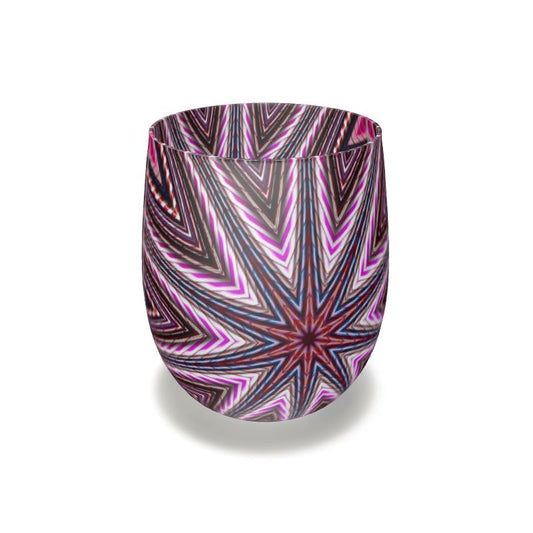 Candy Cane Kaleidoscope Water Glass
