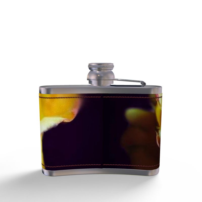 Yellow Rose Hip Flask