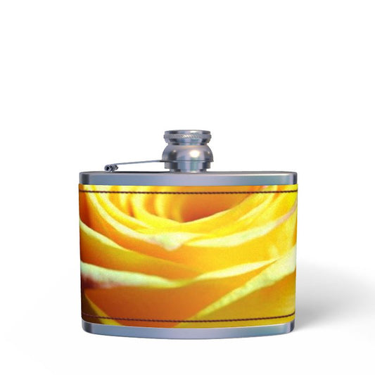 Yellow Rose Hip Flask