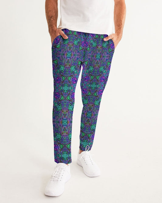Blue Green Purple Kaleidoscope Men's Joggers