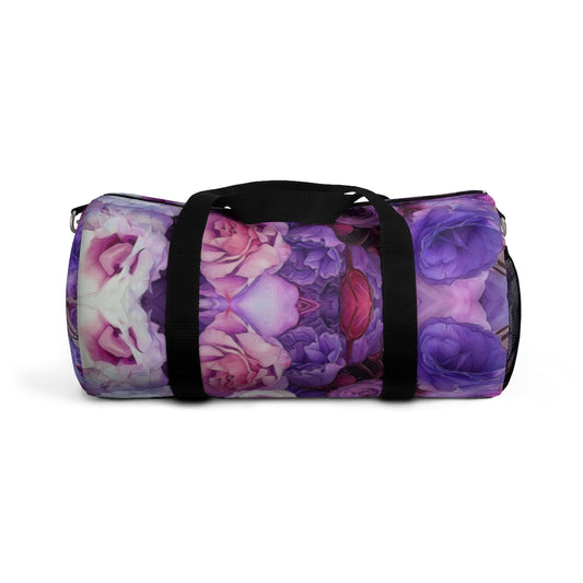 Purple Flower Kaleidoscope Duffel Bag