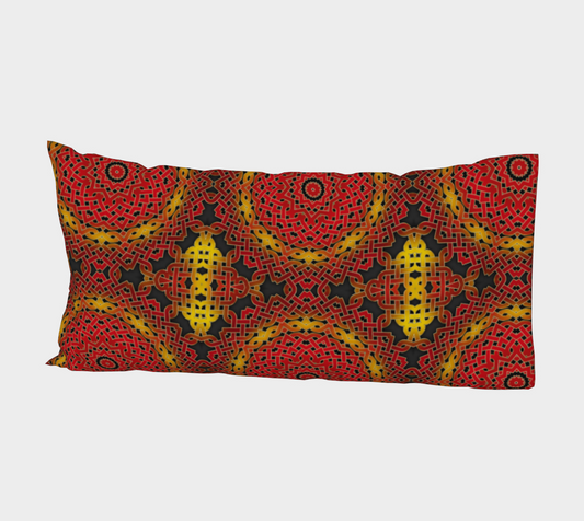 Celtic Orange Spirals Bed Pillow Sleeve