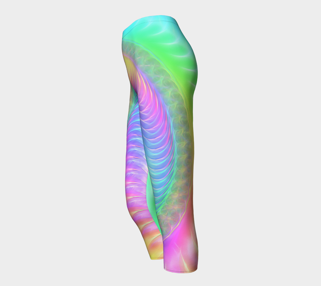 Pastel Rainbow Shell Fractal Capris