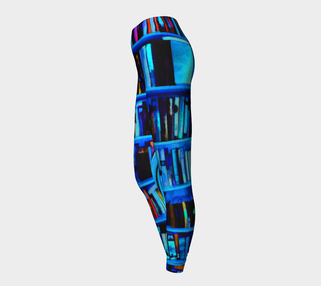 Blue Bookshelves Leggings