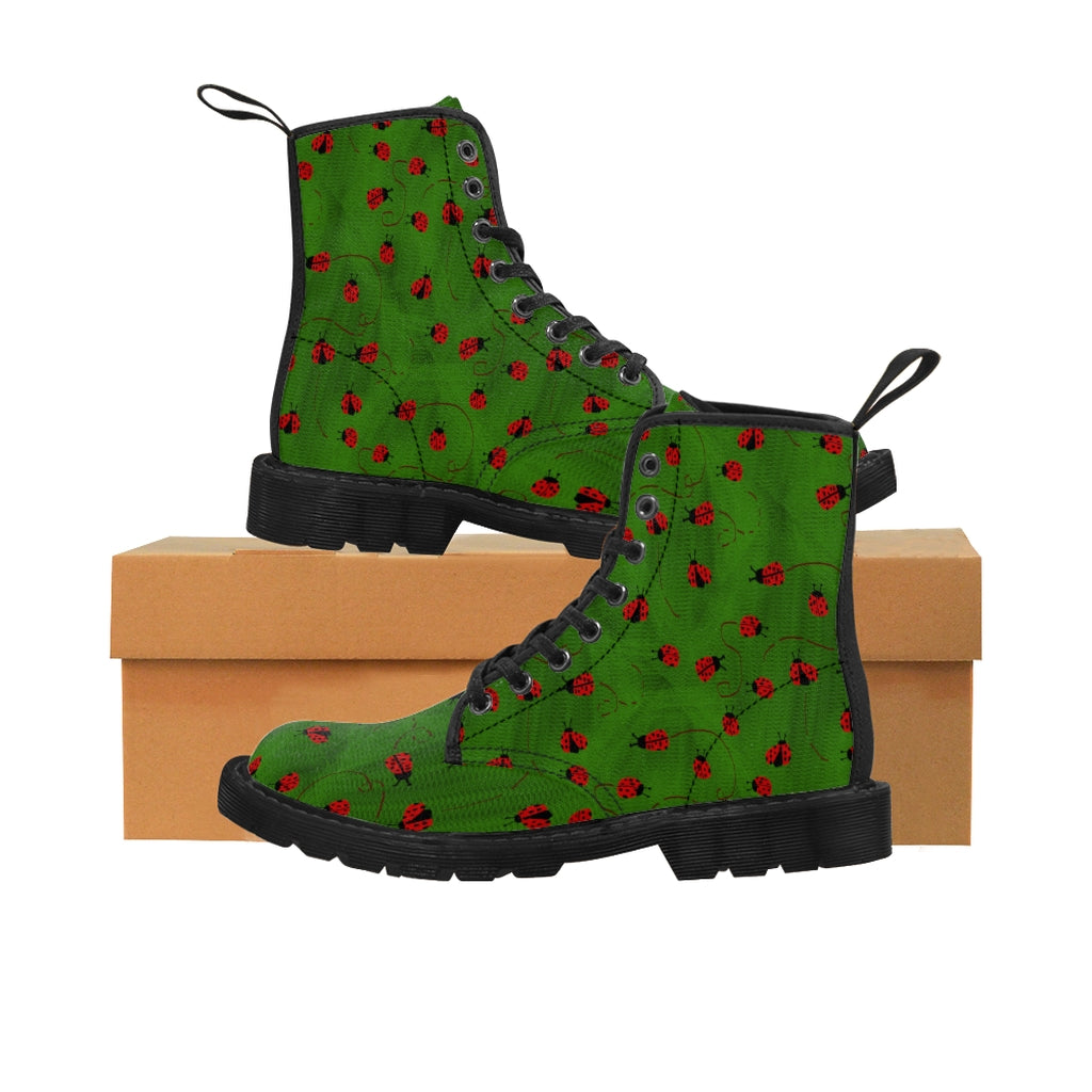 Ladybugs Women's Canvas Boots