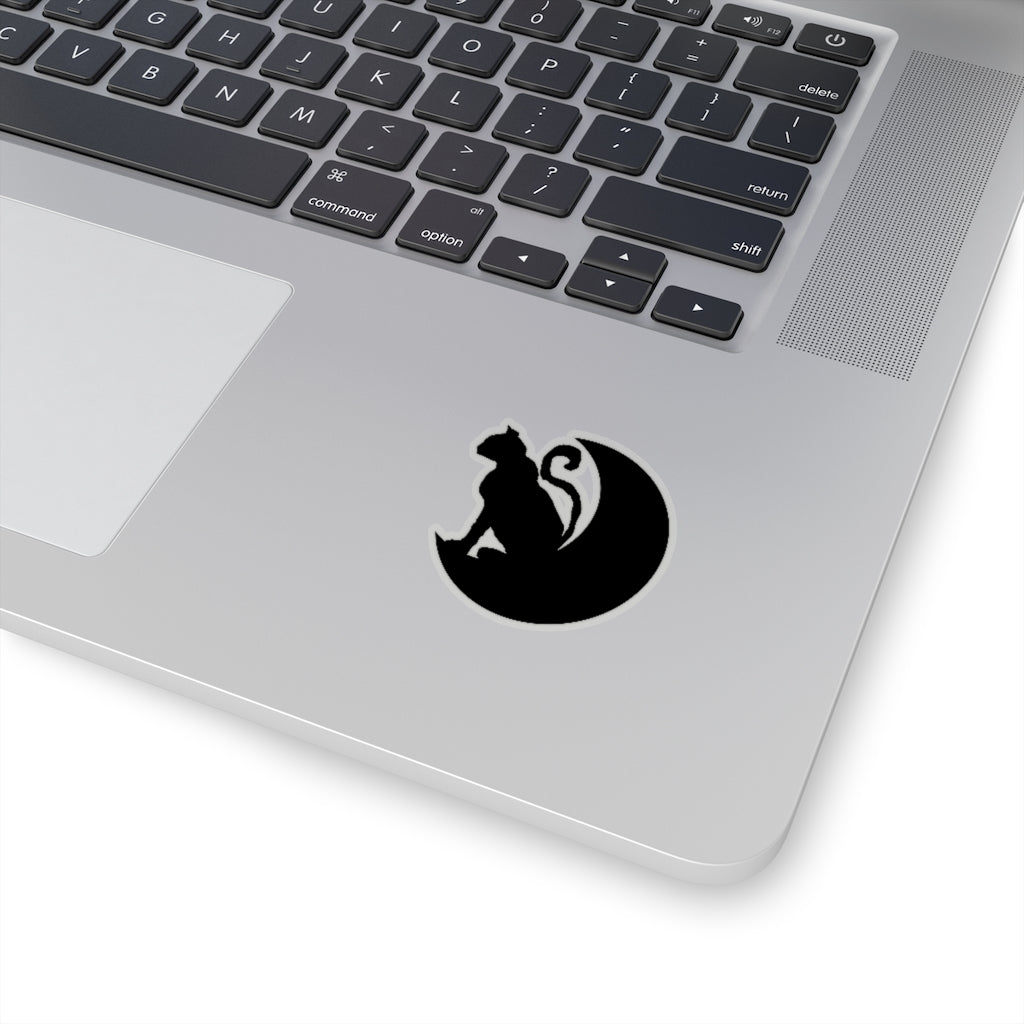 Cat on the Moon Kiss-Cut Stickers