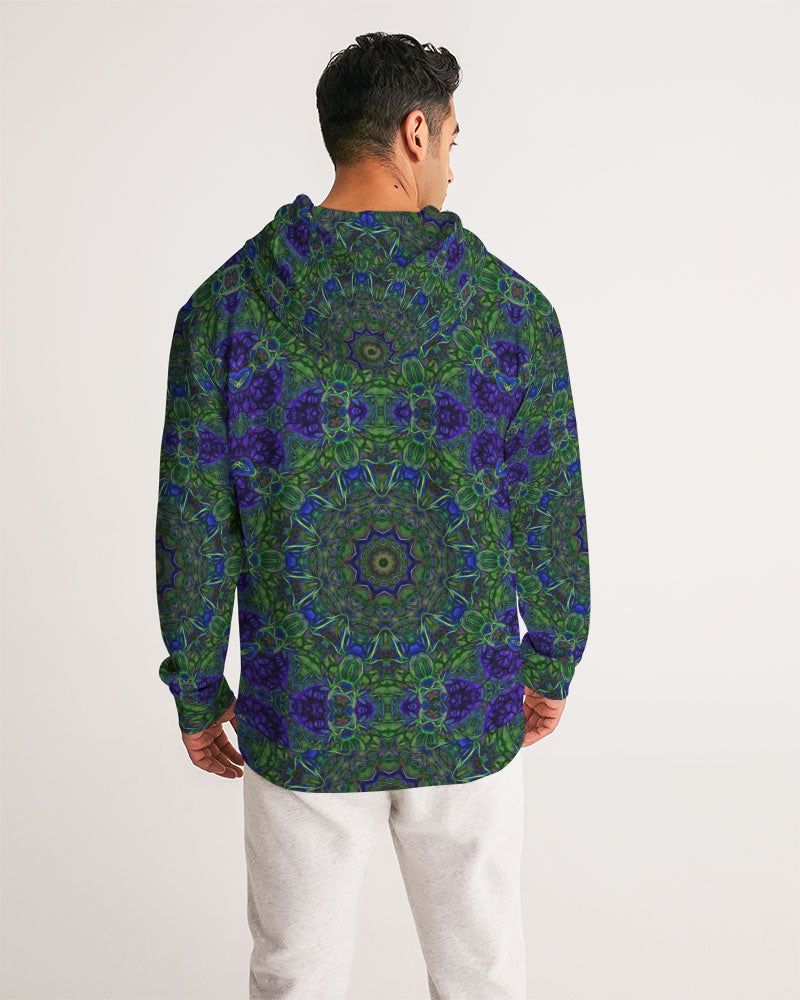 blue Green Ribbon Kaleidoscope Men's Hoodie