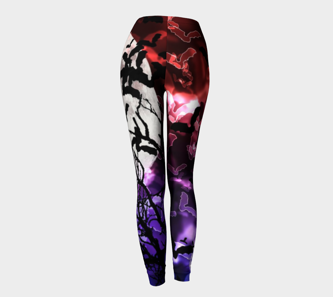 Bokeh Bats and Moon Leggings
