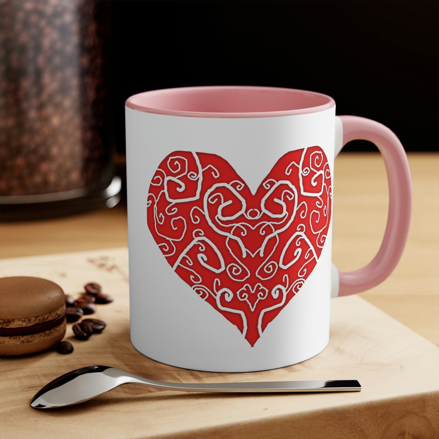 Heart Swirls Accent Mug