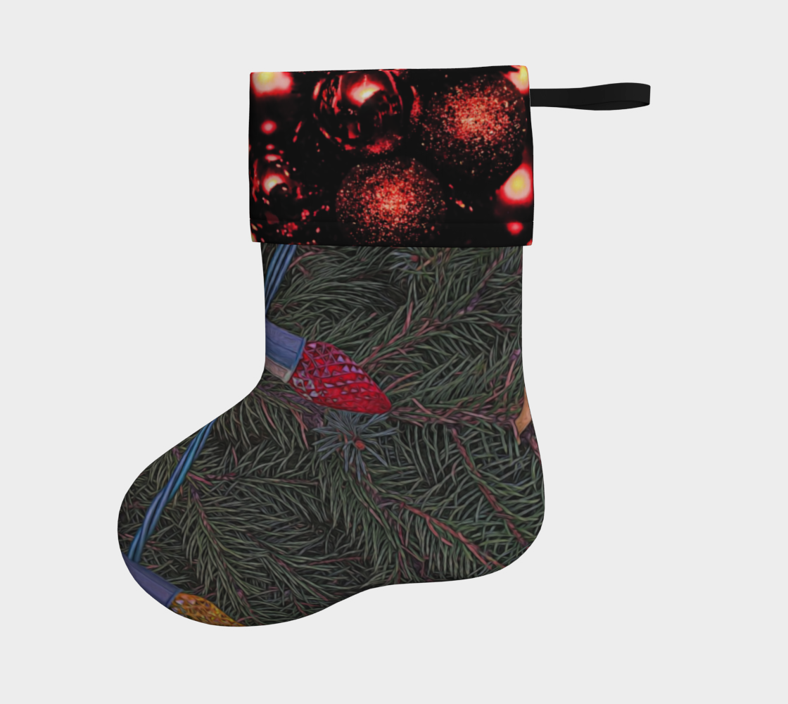 Lights on The Tree Holiday Stocking
