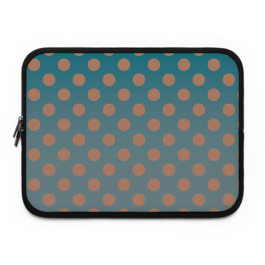 Denim and Brown Polkadots Laptop Sleeve