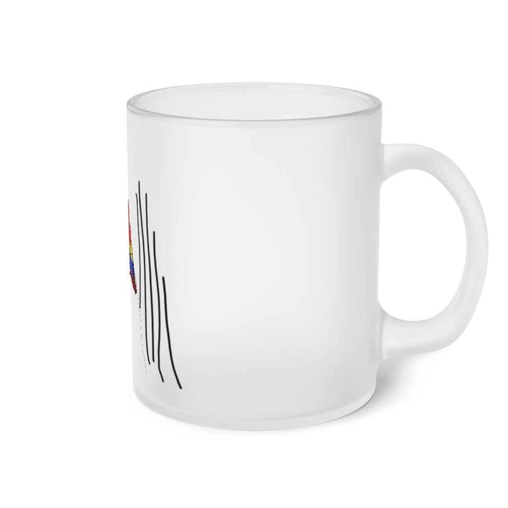 Parrots On The Tree Frosted Glass Mug