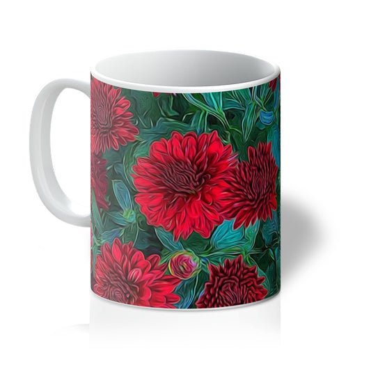 Red Mums Mug