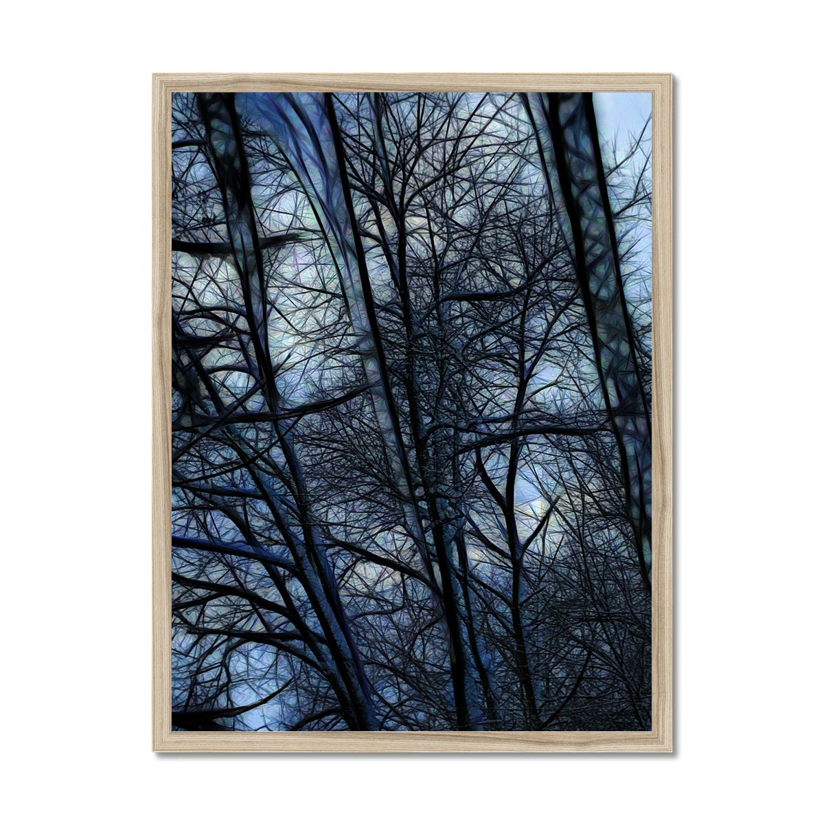 Twilight Icicles Framed Print