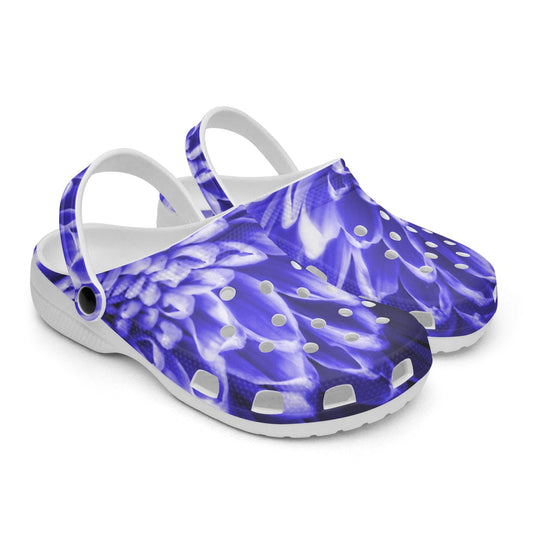 Blue Chrysanthemum 413. All Over Printed Clogs
