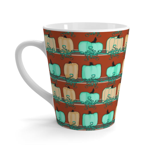 Blue Green Pumpkins Latte mug