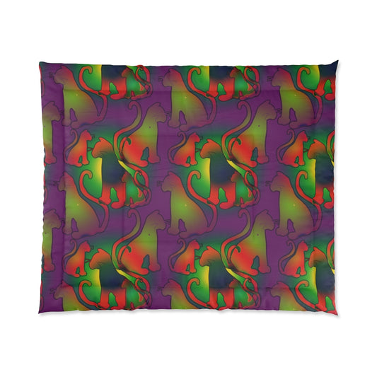 Rainbow Cats Pattern Comforter
