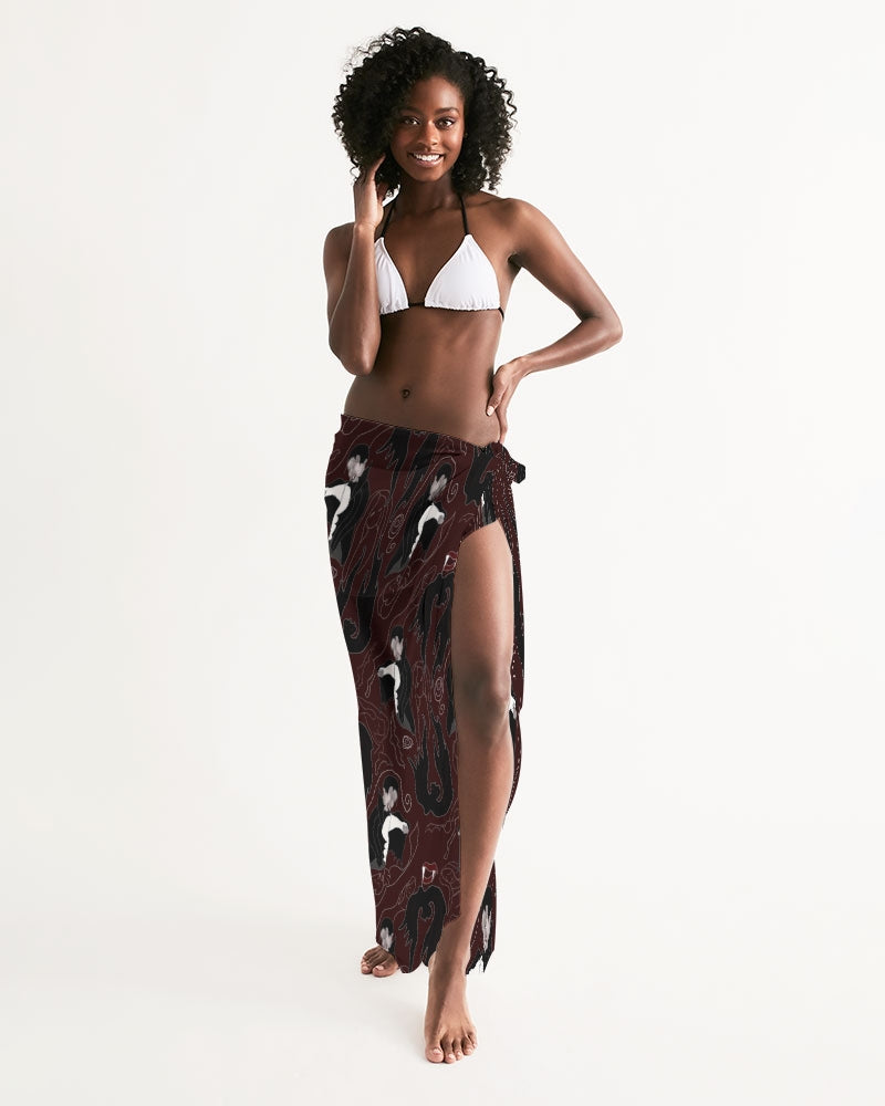 Vampire Pattern Swim Cover Up