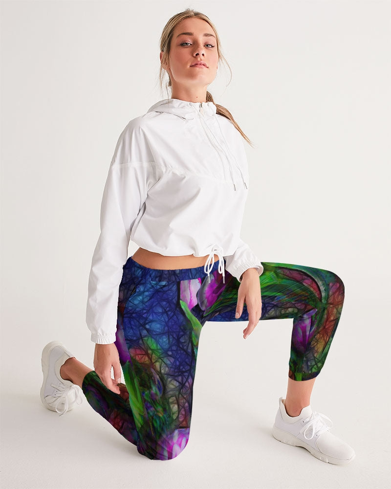 Abstract Pink Carnations Women's Track Pants