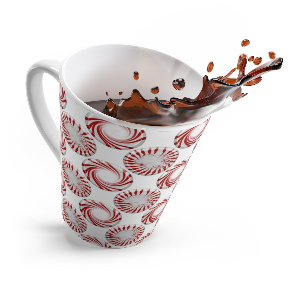 Peppermint Candy Dots Latte mug