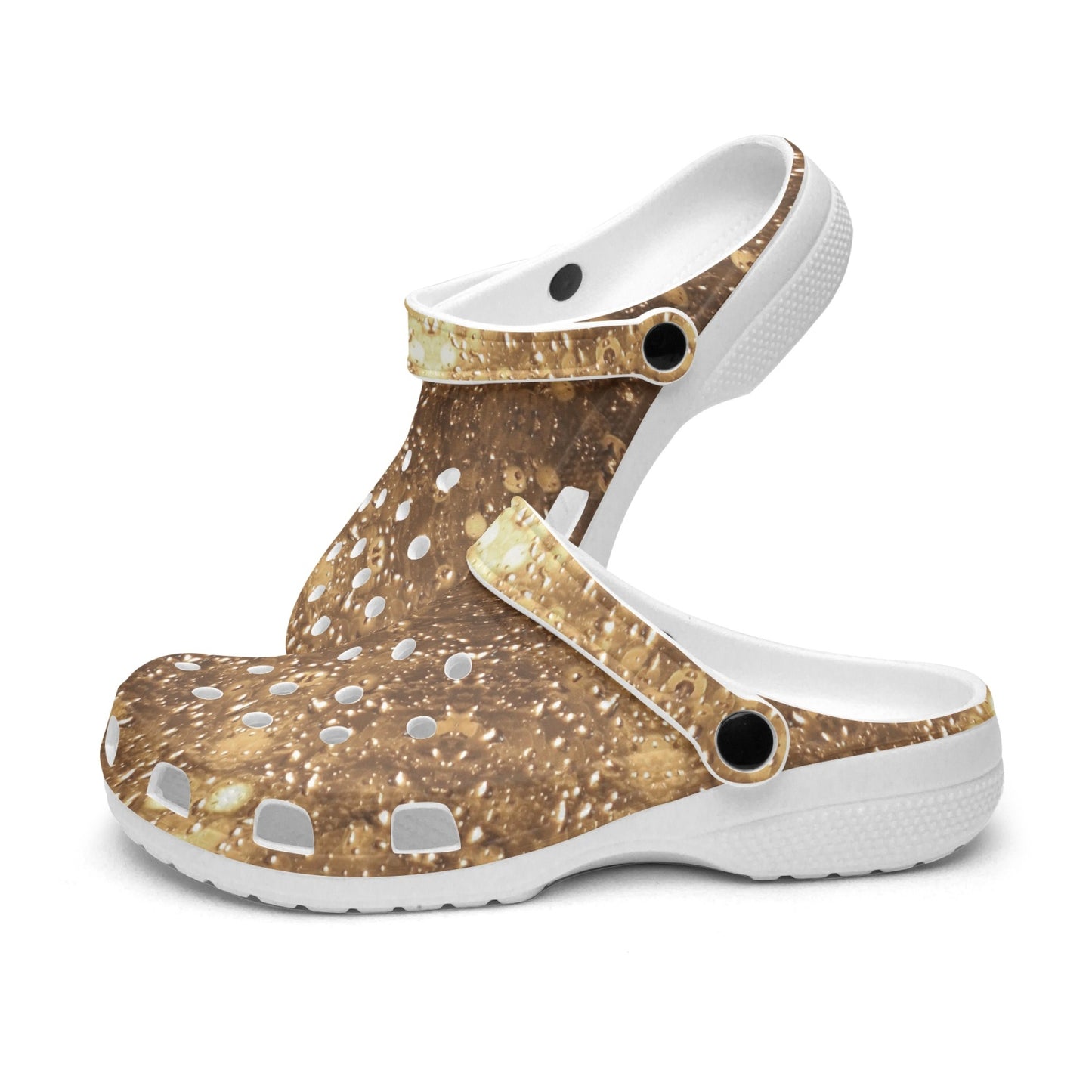 Gold Disco Kaleidoscope 413. All Over Printed Clogs