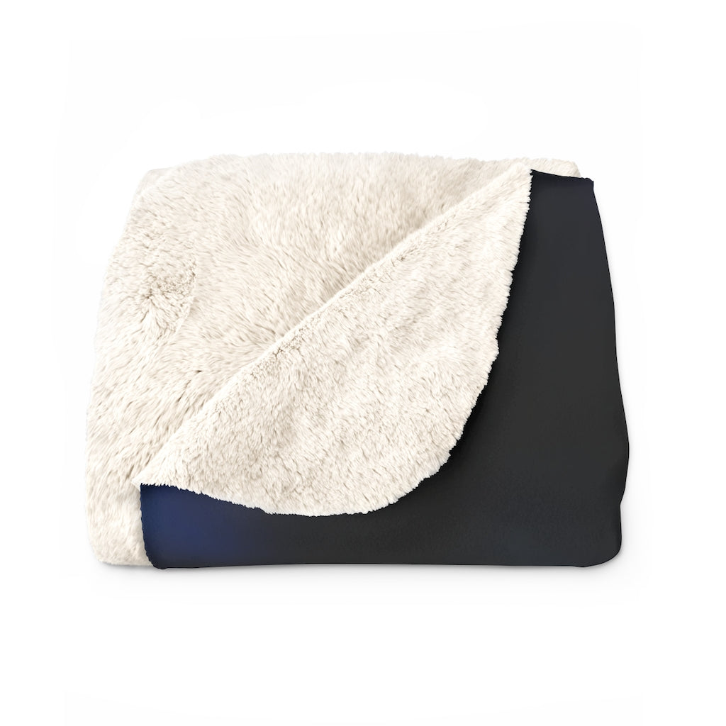 Blue Daisy Sherpa Fleece Blanket