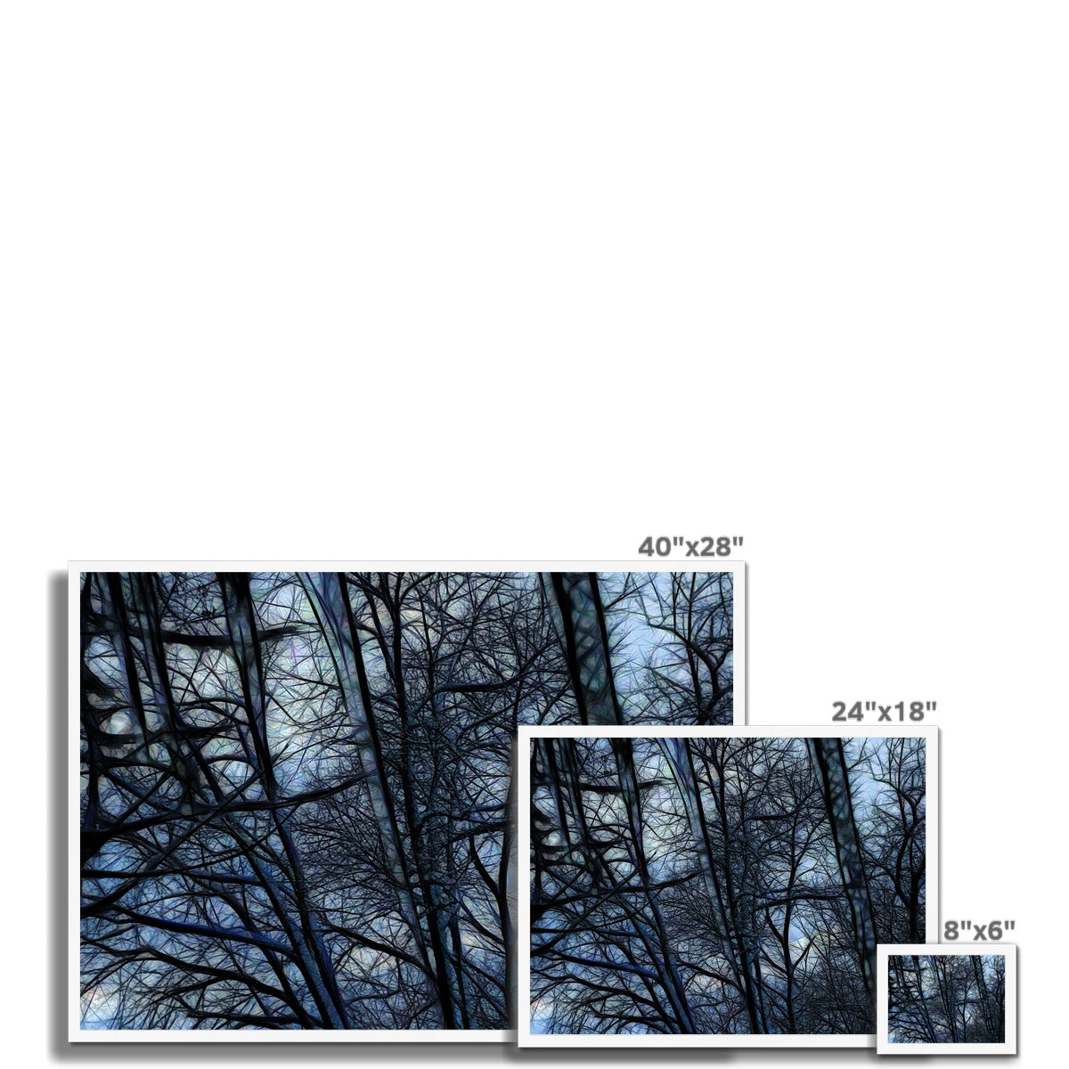 Twilight Icicles Framed Print