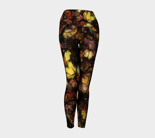 Late October Leaves Yoga Leggings