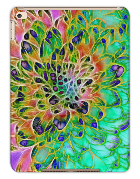 Abstract Peacock Chrysanthemum Tablet Cases