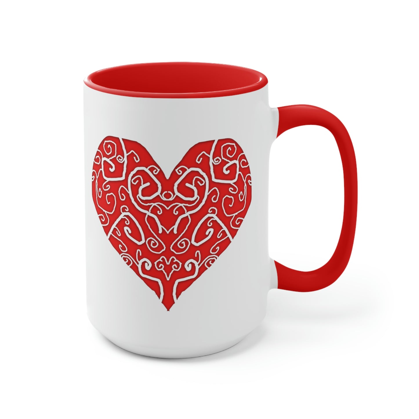 Heart Swirls Accent Mug