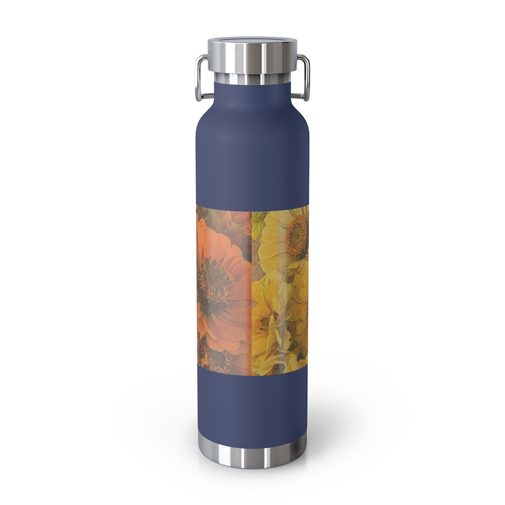 Yellow Zinnias 22oz Vacuum Insulated Bottle