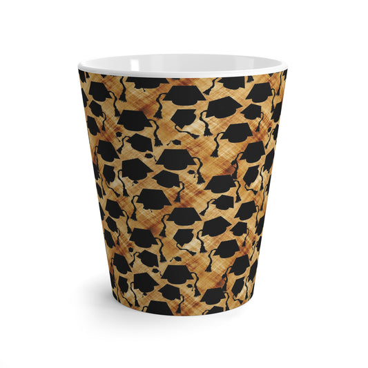 Graduation Hats Pattern Latte Mug