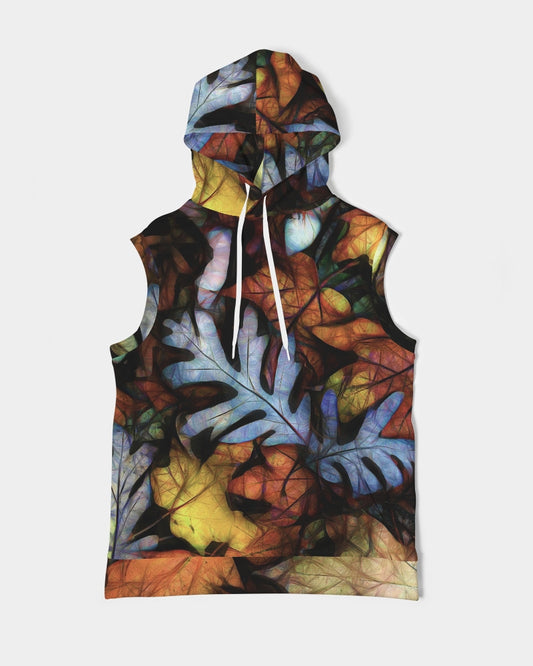 Mid October Leaves Men's Premium Heavyweight Sleeveless Hoodie