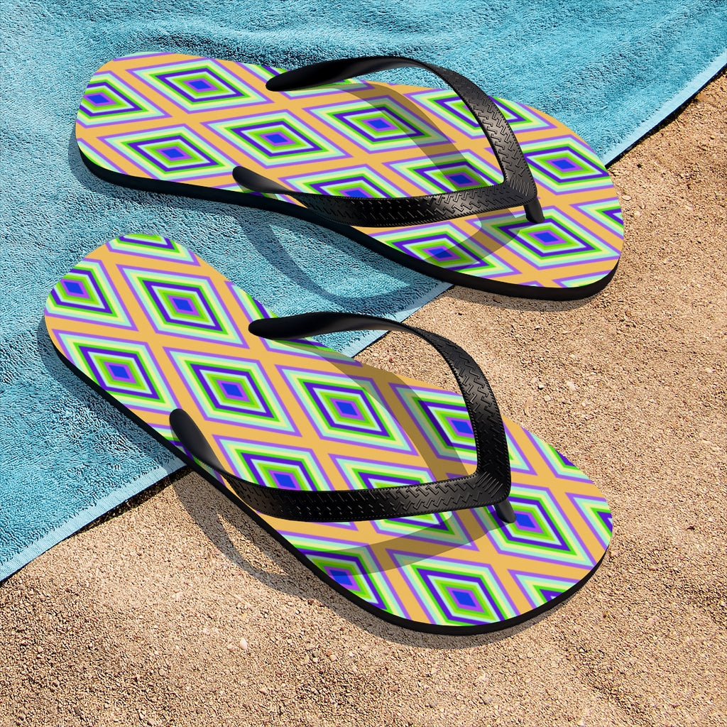 Colorful diamonds Variation 1 Unisex Flip-Flops
